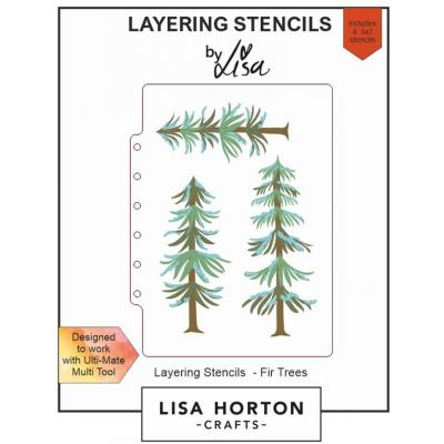 Lisa Horton Crafts Layering Stencils - Fir Trees